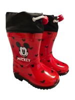 Rote Mickey Mouse Gummistiefel, Grösse 24 Neu