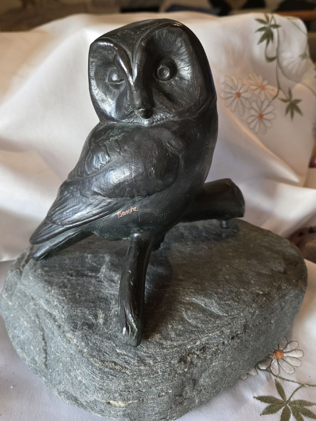 Figuren: Eule Figur kunstwerk  Phlippe Basche Steinkautz kupferfigur  – Neu (gemäss Beschreibung) aus Rickenbach BL von nicole611
