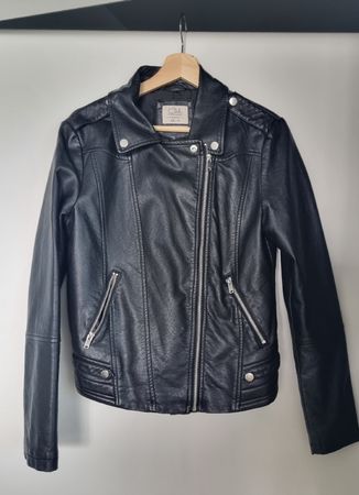 Kunstlederjacke schwarz, 42