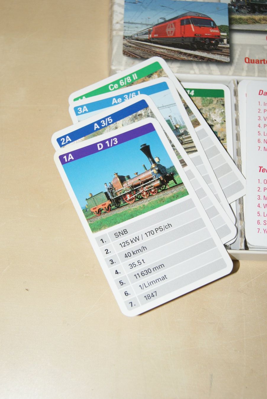 Spiele: Quartett Schweizer Eisenbahnen – Gebraucht aus Zürich von Widi1 3