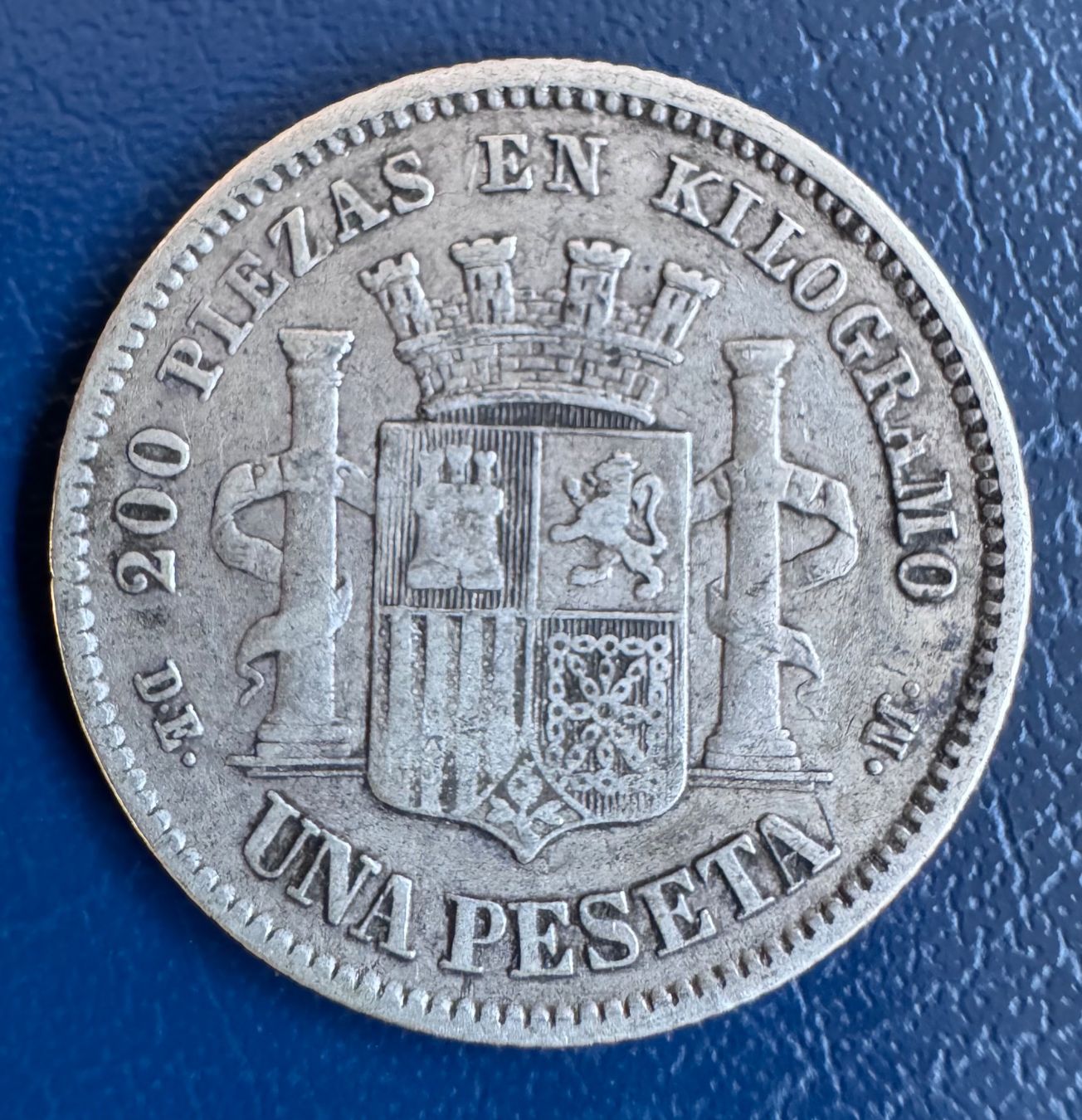 Alle Münzen: Spanien 1 Peseta 1870 M – Gebraucht aus Ebikon von Dmasterx 1