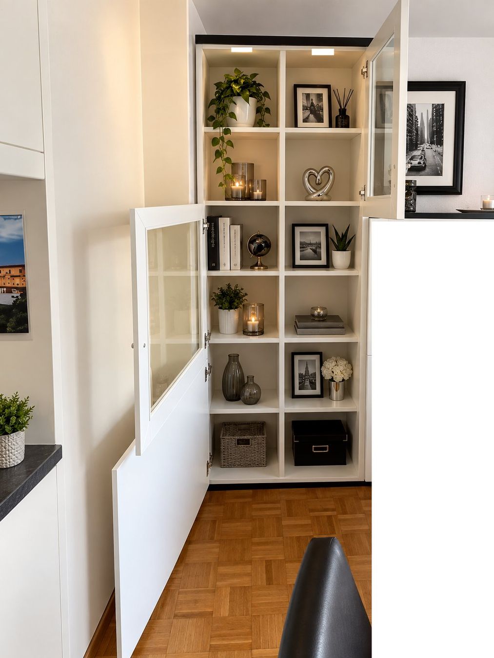 Ikea Scaffali: Wohnwand weiss mit Glastüren – Usato da Pfäffikon ZH venduto da thf_rqs2 2