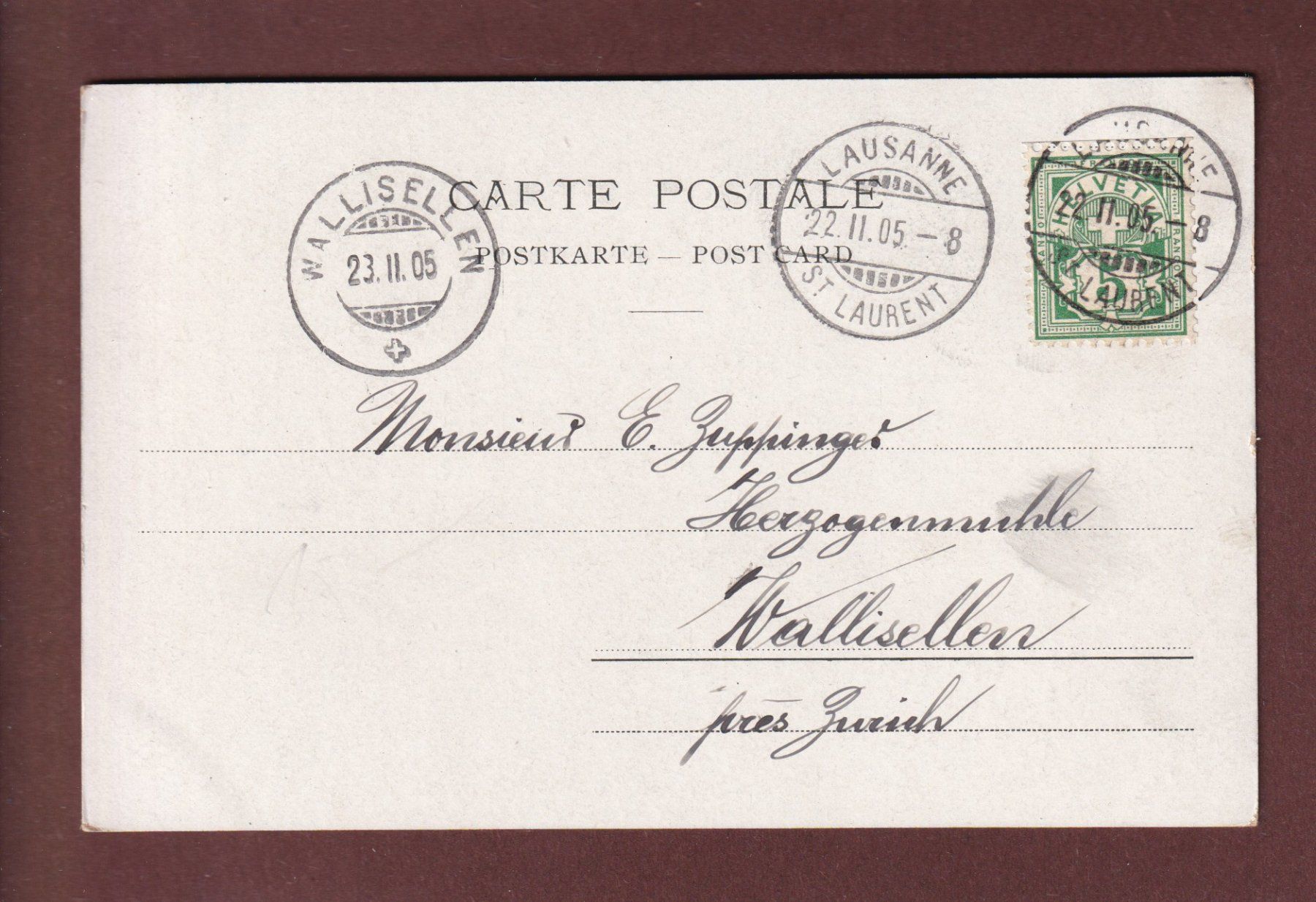 Cartoline postali: LAUSANNE - Grand Pont - 1905 CPN – Usato da Pully venduto da nicecards-shop 1