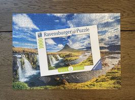 Ravensburger Puzzle Wasserfall vor Kirkjufell, Island