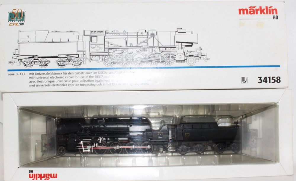 Märklin H0 - 34158 - Locomotiva a vapor com guarda - Série