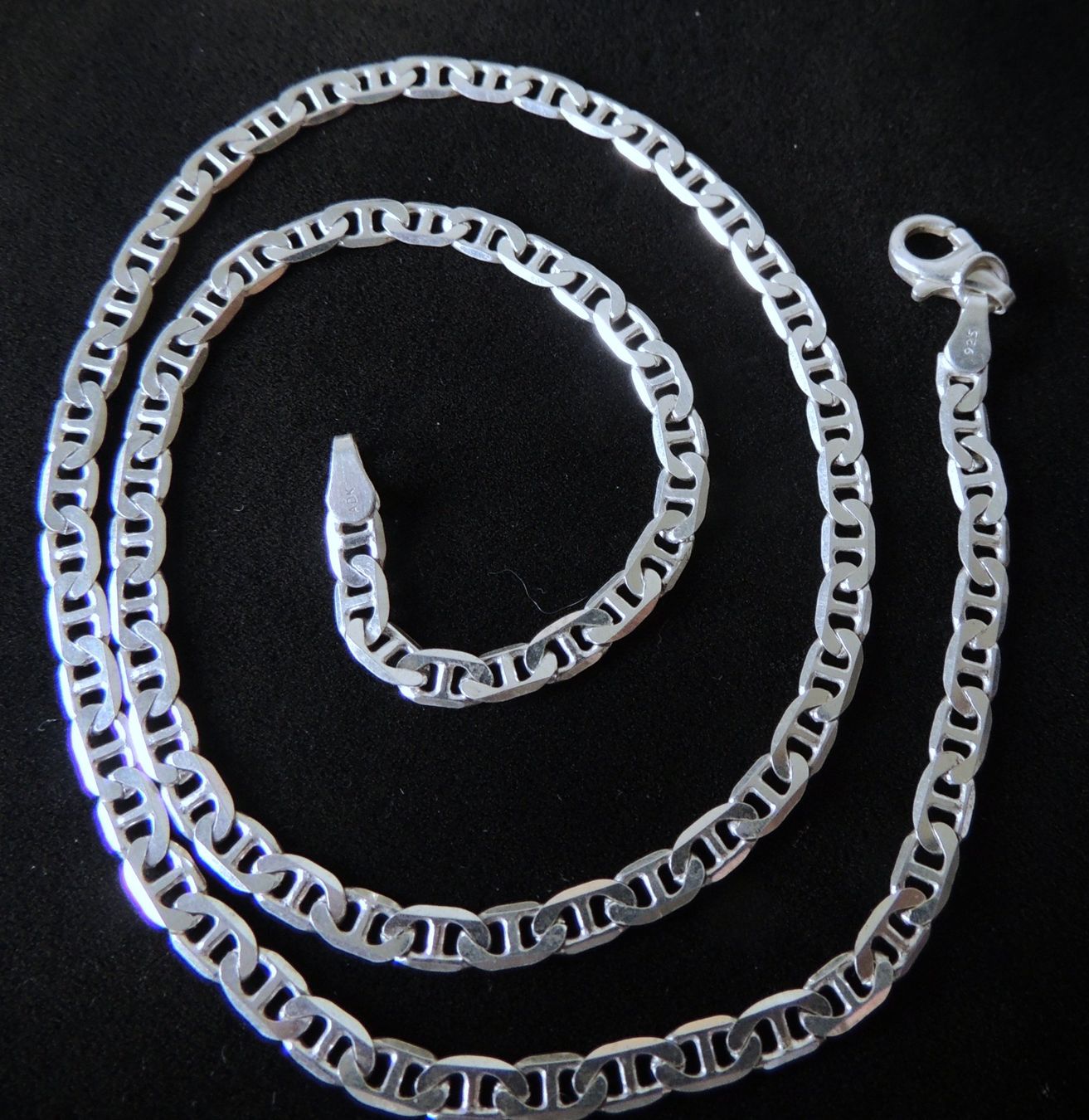 Catenine: Silber 925 Stegpanzer Halskette 45 cm / 4 mm – Usato da Waldenburg venduto da schaller707 1
