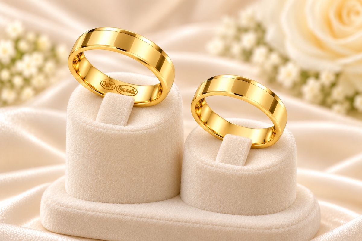 Anelli: 585/14 Karat Gold Eheringe NEU – Nuovo e nell'imballaggio originale da Murg venduto da MTGold 3