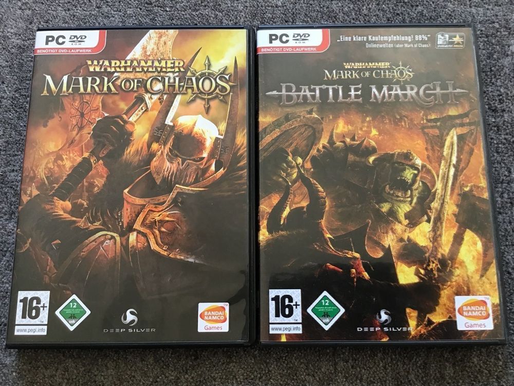 WARHAMMER Mark of Chaos & MoC Battle March PC Games Set RAR Kaufen