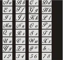 Neues, grosses Set Mal-Schablonen  Buchstaben ABC Zahlen