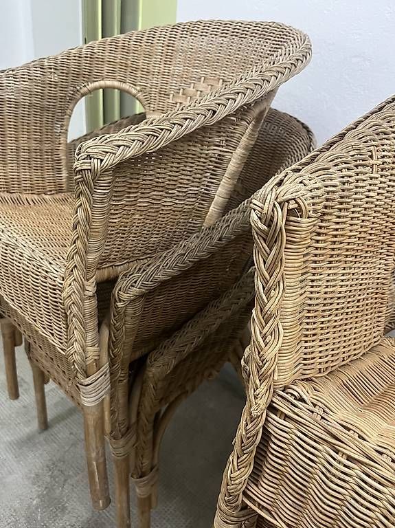 Poltrone: 6 Rattan-Sessel – Usato da Basel venduto da Julian_280 2