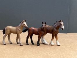 3 Schleich Fohlen Made in Germany
