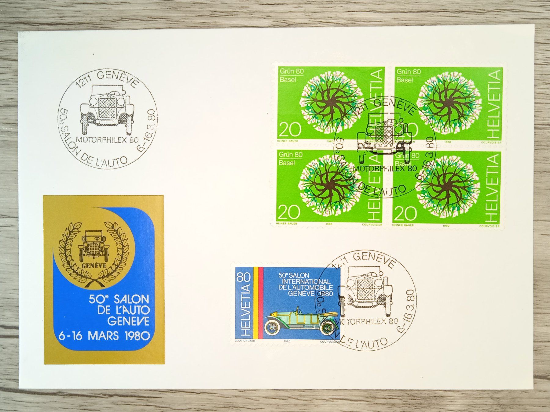 Tutti i francobolli: TR65 Enveloppe + Timbre Suisse 1980 – Usato da Cousset venduto da Patrick_Collections
