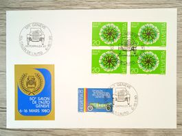 TR65 Enveloppe + Timbre Suisse 1980