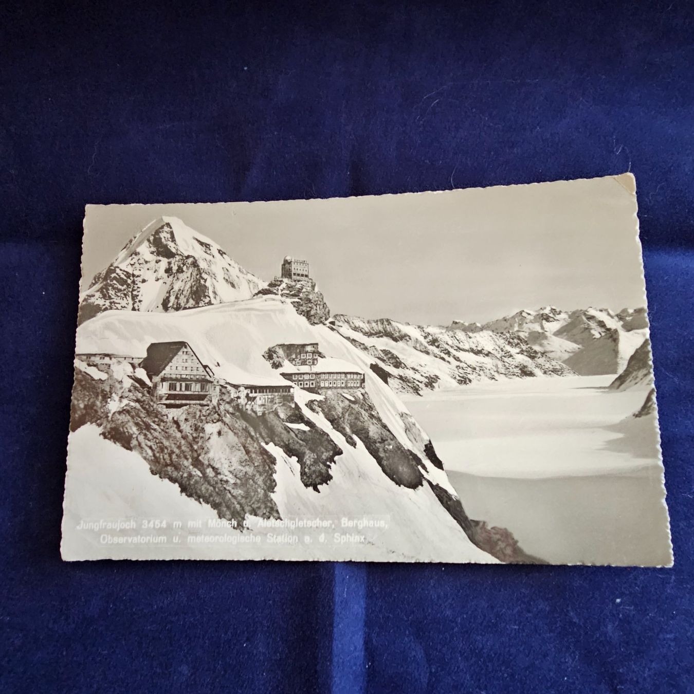 Cartoline postali: Jungfraujoch Berghaus Observatorium Sphinx – Usato da Wald AR venduto da Bwaldy