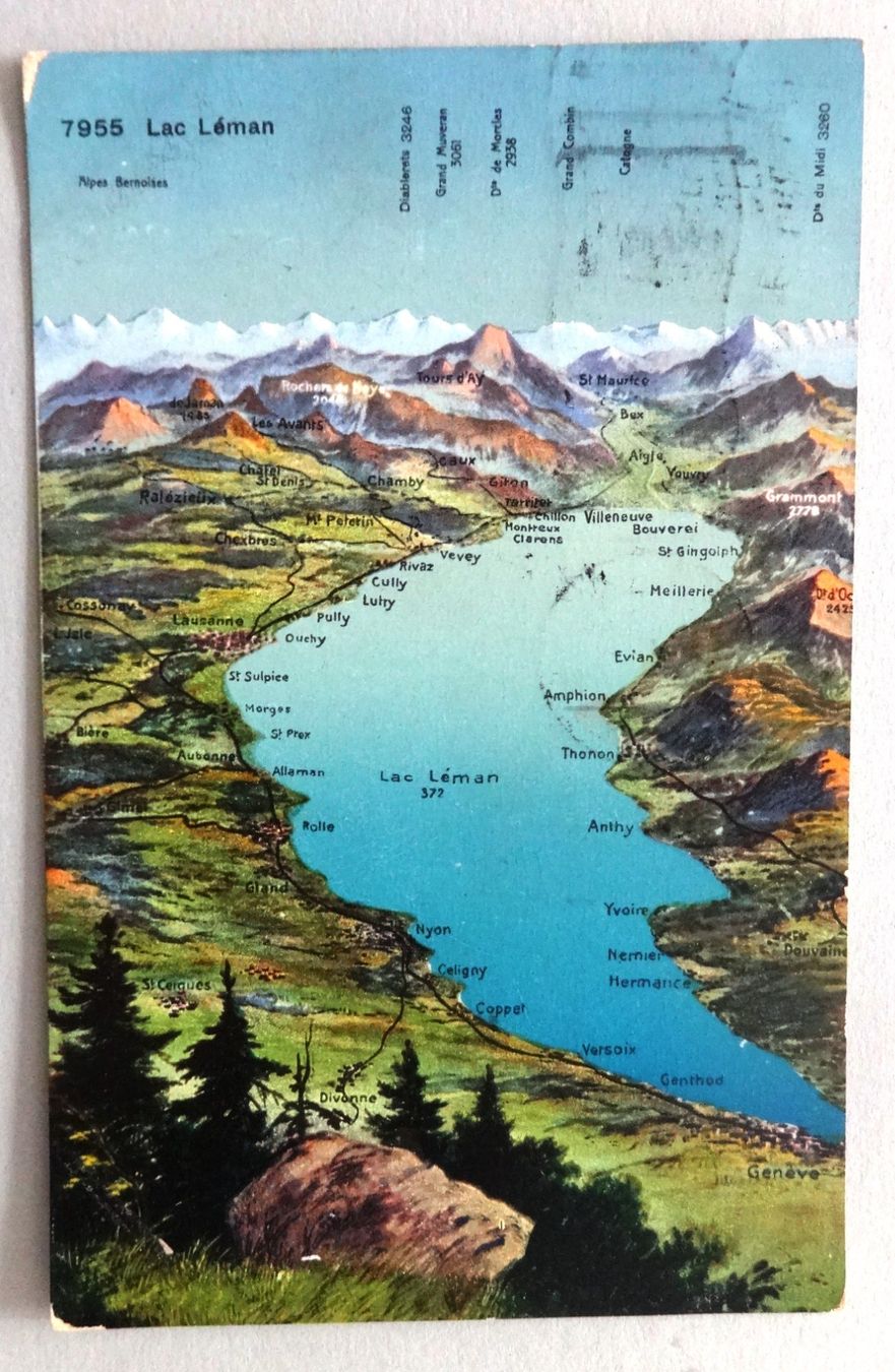 Cartoline postali: Lac Léman - Panorama – Difettoso da Fétigny venduto da Billy2miny