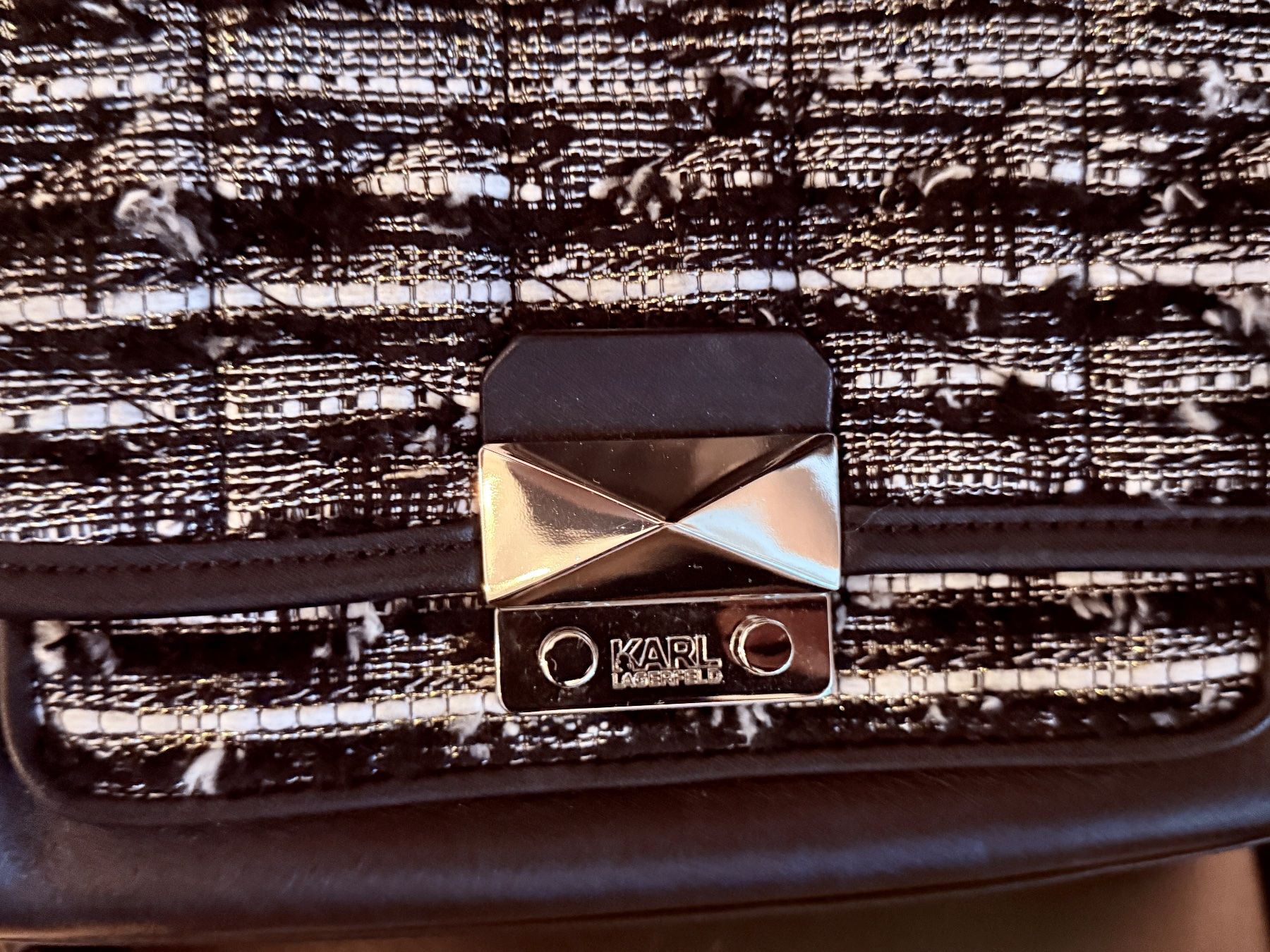 Karl Lagerfeld Borse da donna: Karl Lagerfeld Tasche Tweed/Leder – Nuovo (secondo la descrizione) da Genève venduto da mar_g5r2