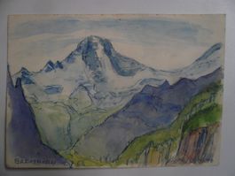Walter KERN, Aquarell im AnsichtskartenFormat, das BREITHORN