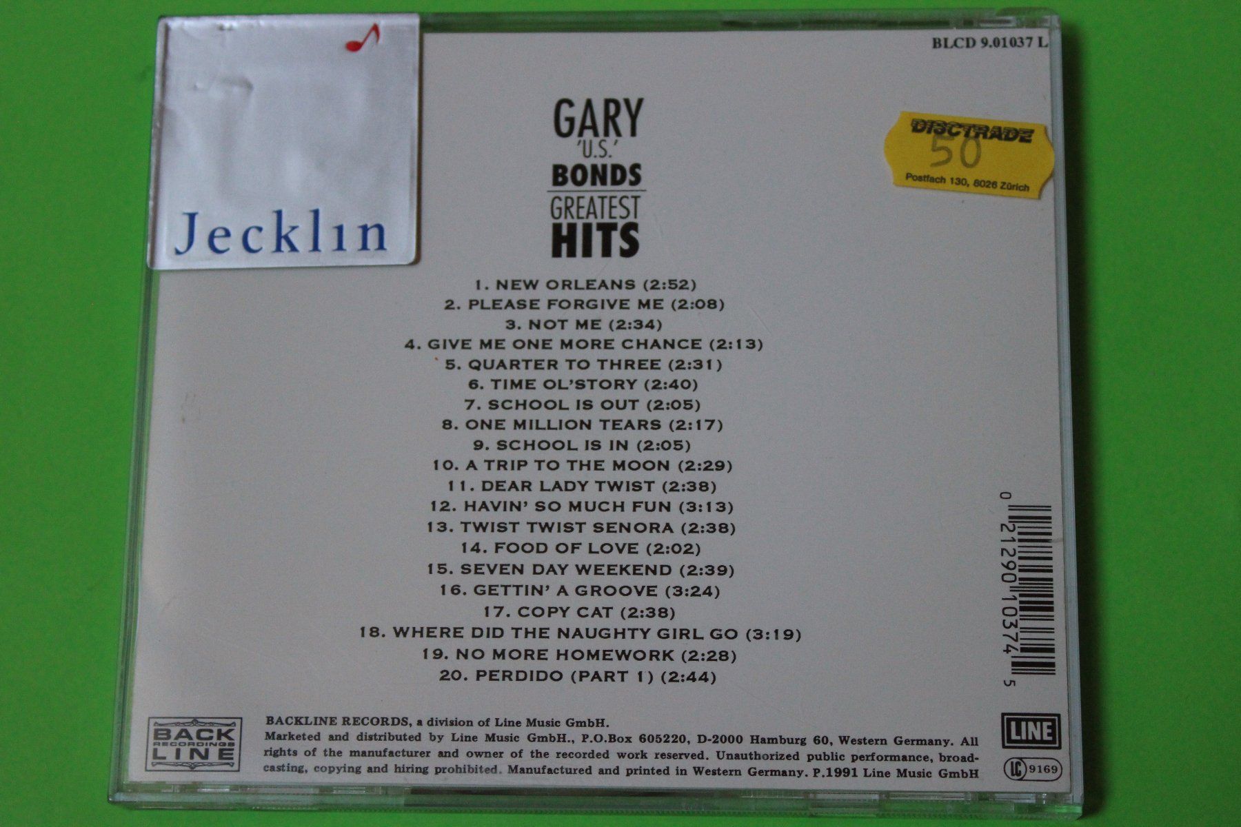 CD: GARY U.S. BONDS - 20 GREATEST HITS CD – Usato da Tübach venduto da JamesStone 2