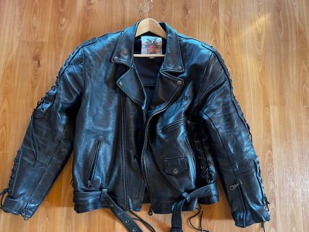 Haveba Bikerjacke (Leder) in schwarz -  Grösse 52