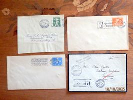 kleines Lot Briefe, Briefteil, ungelaufene Briefumschläge
