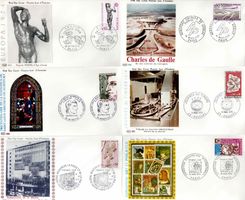 6 Stück FDC Frankreich