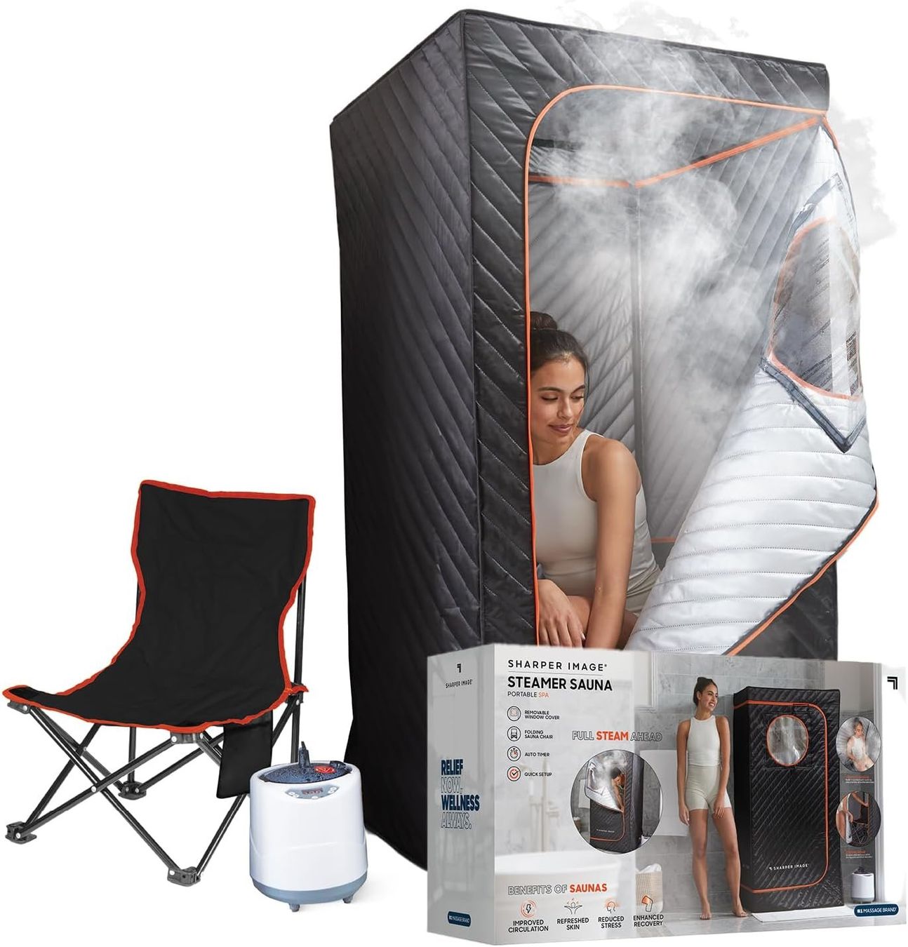 Sauna & Zubehör: IMAGE Tragbare Sauna Wellness Dampfbad Klappstuhl Haut – Neu und originalverpackt aus Hundwil von Stallone5