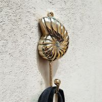 Crochet / Patère murale en forme coquillage🐚 bronze doré