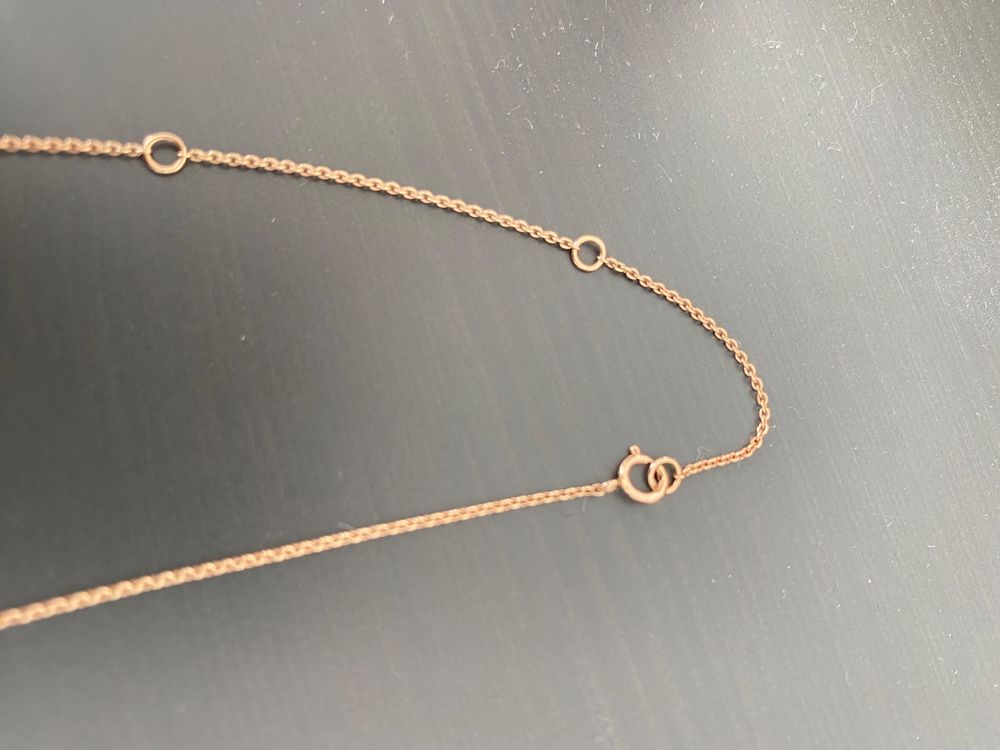Echte 10k Gelbweiß Und Roségold Kette Halskette 2 Mm 20 Zoll