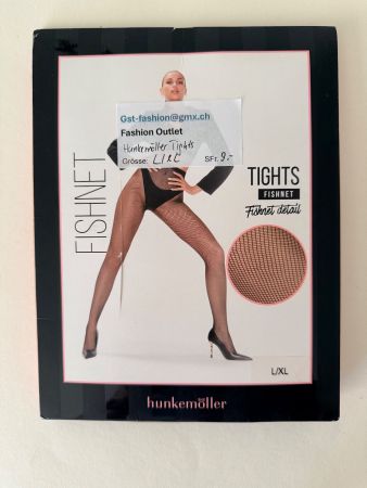 HUNKEMÖLLER, Netzstrumpfhose FISHNET, Grösse L/XL, Schwarz