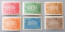 1922 Deutsches Reich Inflationsmarken postfrisch