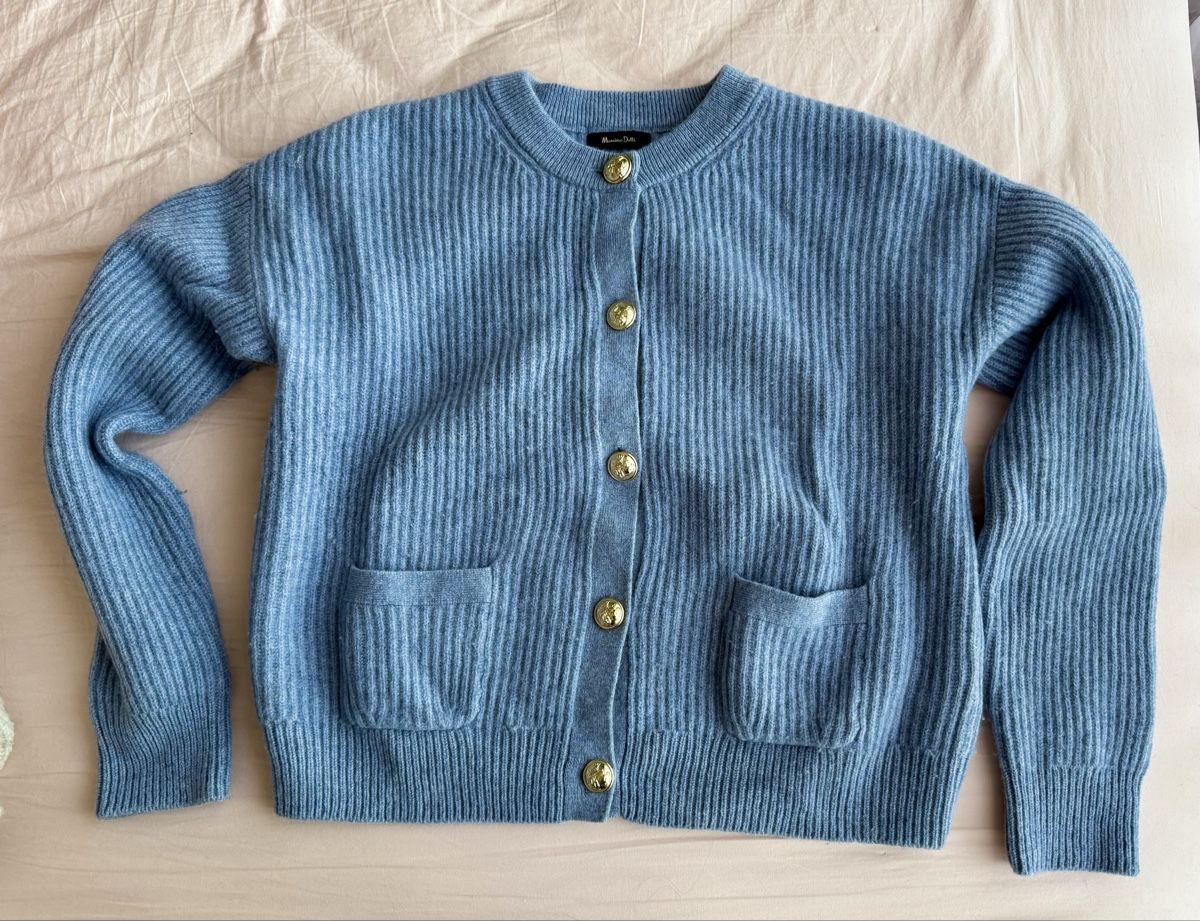 Massimo Dutti Jacken: Strickjacken Massimo Dutti weiss/hellblau – Gebraucht aus Allschwil von Artur15 9