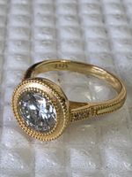 Bague argent avec diamant de moissanite de 2 ct certifié GRA