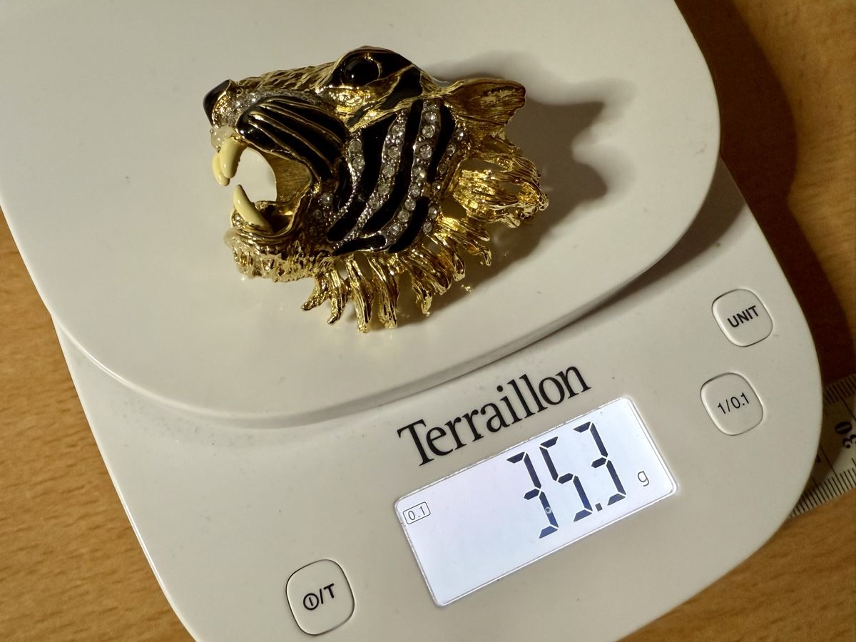 Spille & Fermagli: Vintage-Tigerkopf-Strass-Brosche – Usato da Lamone venduto da LaCantinaMagica 9