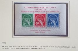 Block 1, Berlin, sauber postfrisch  Kt.950.-