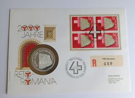 Numisbrief 2000 J. Reto-Romania mit Silbermedaille ab 1 Fr