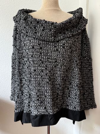 Pull LUUKAA oversize noir et blanc, taille 40-42