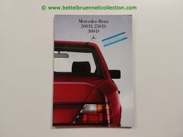 Mercedes-Benz E-Klasse Diesel W124 1985/11 Prospekt deutsch