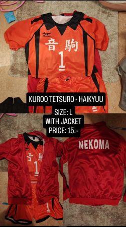 Kuroo Tetsuro Haikyuu Cosplay inkl. Jacke