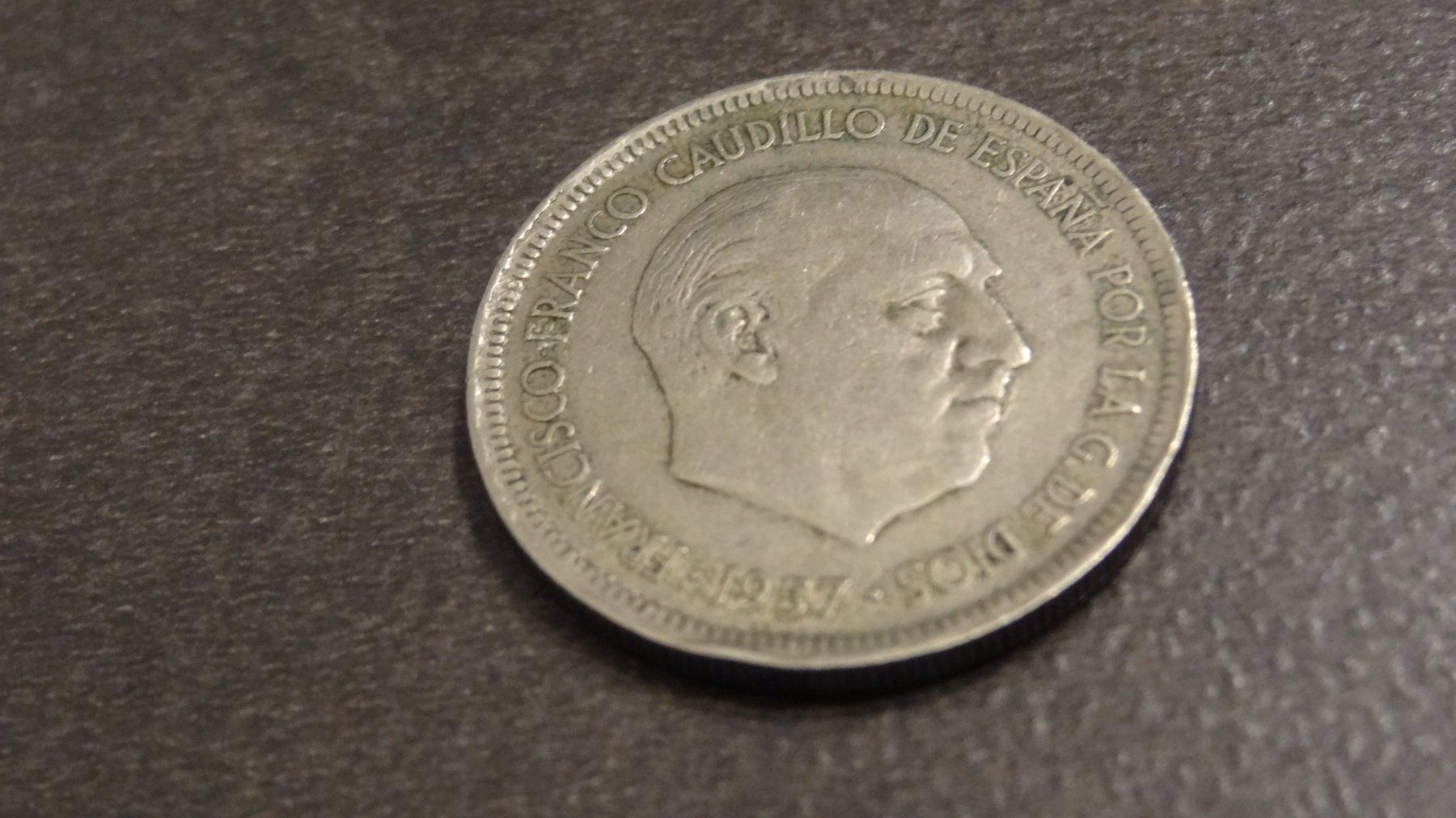 Tutti le monete: 1957 Spanien 5 PTas – Usato da Olten venduto da pechsisa1