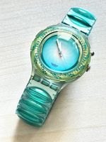 Swatch Uhr Swiss Made Aqua Blau Sommerlich