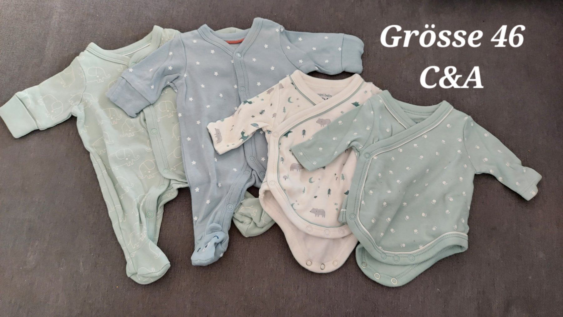C&A Lotti & Set di vestiti: 2 Bodys und 2 Strampler – Usato da Anglikon venduto da Yari05