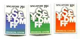 Briefmarken "CHF, USD, DM". Singapur