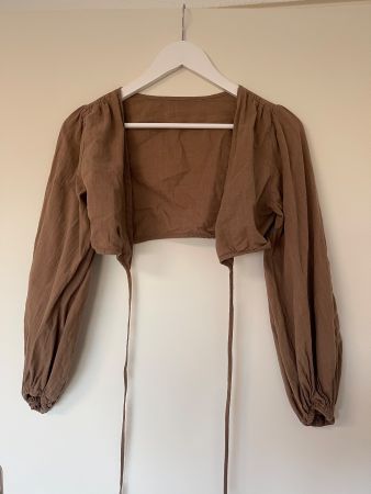 Set 6 Crop Tops Zara Beige Nude Schwarz S
