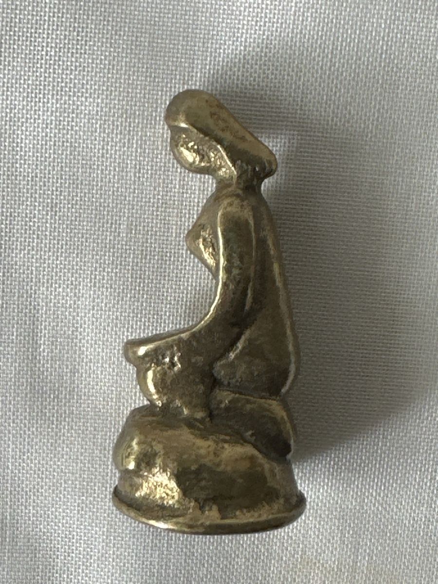 Statuette: Messing Figur, Weibliche Figur, Kunst, Statue, Dekoration – Usato da Zürich venduto da Chaeffeler 1