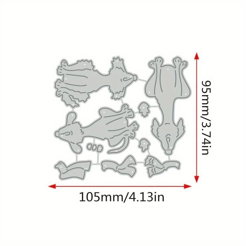 Sciablone: 3 Hunde mit Schal  - Stanzschablonen – Nuovo e nell'imballaggio originale da Frenkendorf venduto da jazzplatten 1