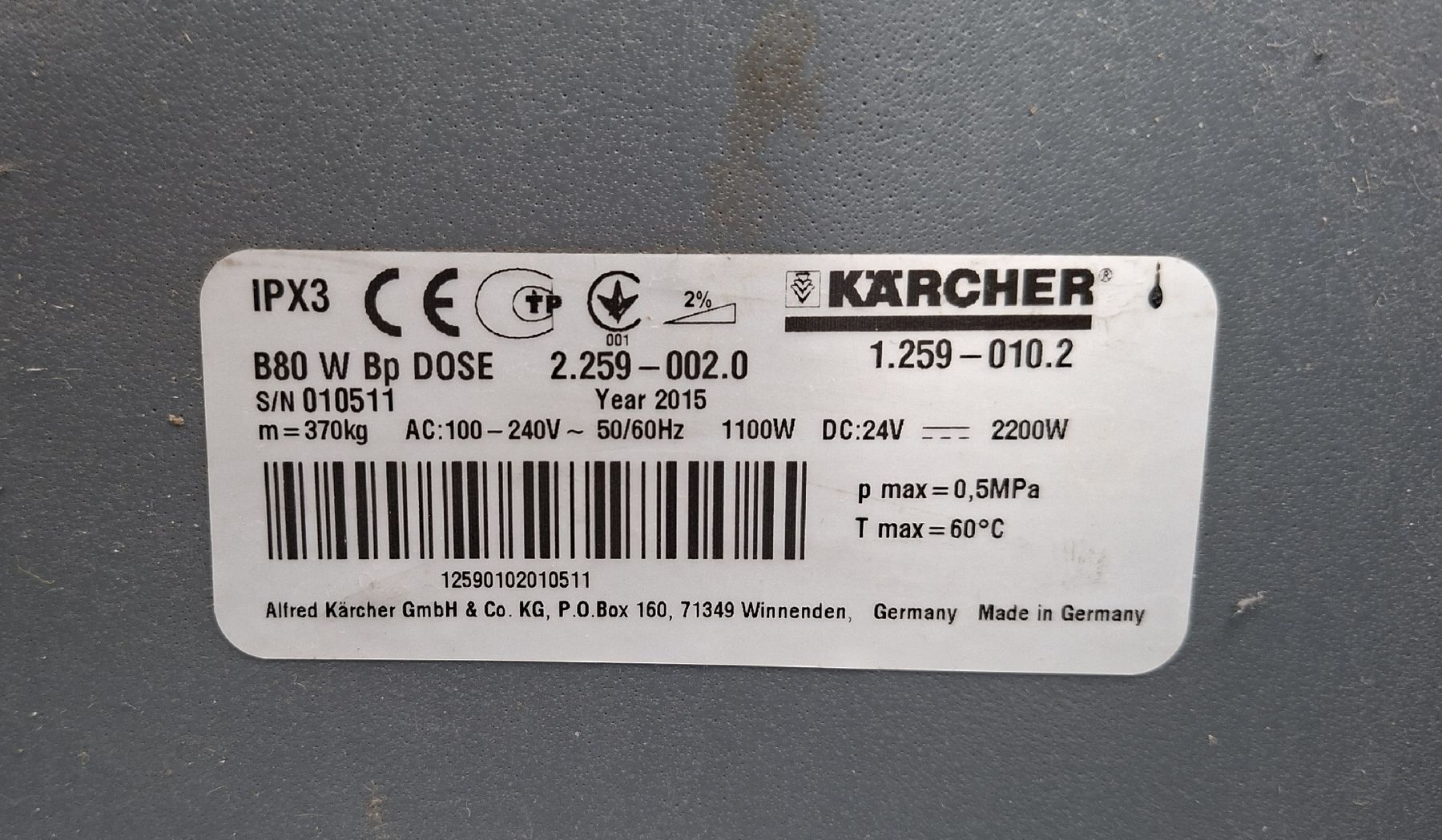 Kärcher Alle Maschinen: Kärcher B 80 Wp – Scheuersaugmaschine – Gebraucht aus Münchenbuchsee von Kirchen 3