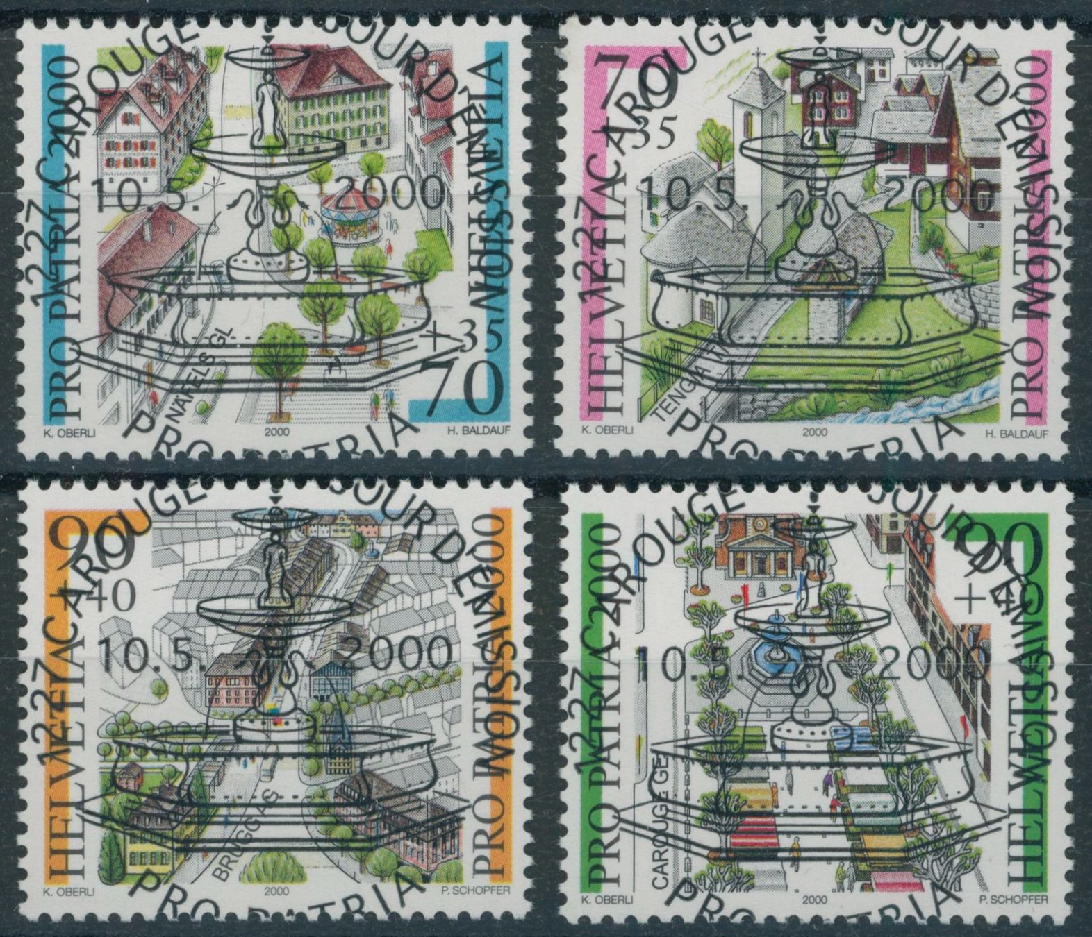 Tutti i francobolli: 2000 - Pro Patria - Ersttag Voll Stempel ET – Usato da Schindellegi venduto da leecollect