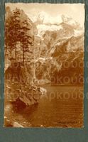 AK sw sepia Oeschinensee BE © J. Flück ≈ 1915
