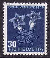 Pro Juventute SBK-Nr. 108 (Enzian 1943) postfrisch **