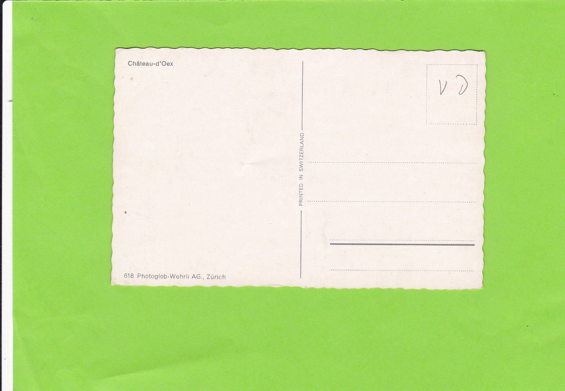 Cartoline postali: Château-d'Oex – Usato da St. Peterzell venduto da neckertal 1